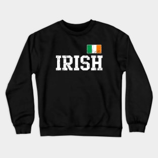 Irish Flag Ireland St Patricks Day Vintage Distressed Crewneck Sweatshirt